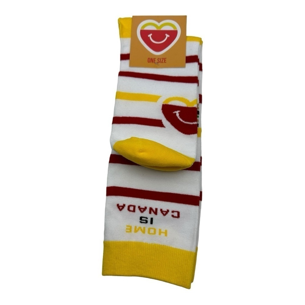 McDonald’s McHappy Day Canada Is Home Novelty Socks Unisex Size OS